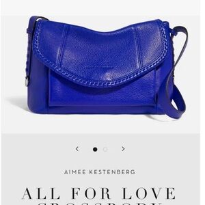 Aimee Kestenberg Royal Blue Leather Crossbody Bag